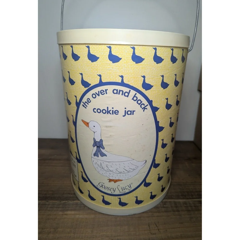 RARE Goosey Lucy Cookie Jar Vtg 1980s Over and Back Inc Storage Container Bucket